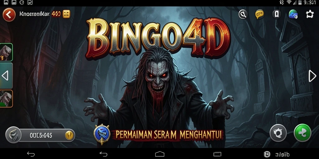 Tampilan menakutkan dalam gameplay BINGO4D yang penuh ketegangan.