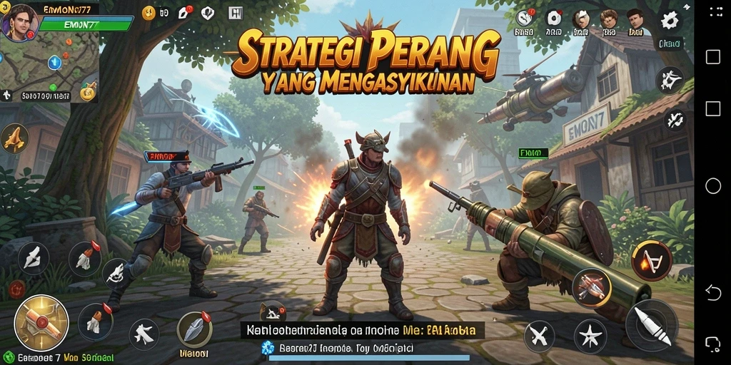 Tampilan dinamis gameplay EMON77 yang penuh aksi.