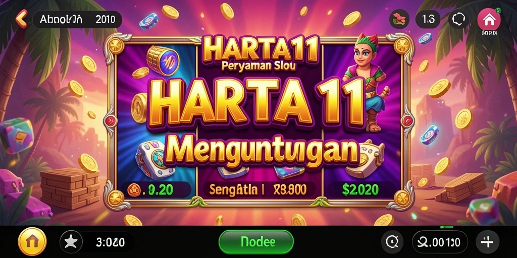 Screenshot gameplay HARTA11 menunjukkan keseruan permainan slot yang menegangkan.