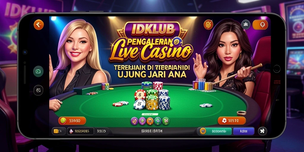 Screenshot gameplay IDKLUB yang menunjukkan aksi dealer langsung.