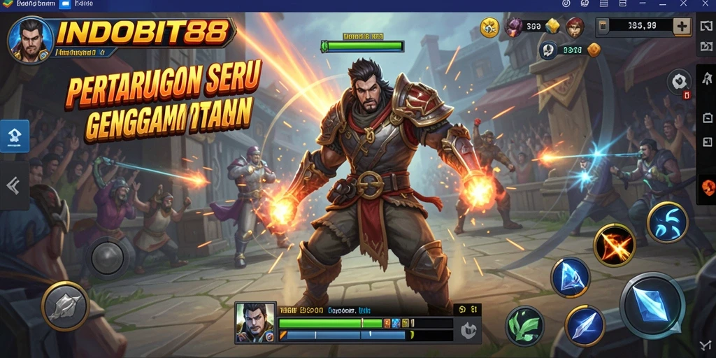 Tangkapan layar dari gameplay INDOBIT88 yang intens dan seru.