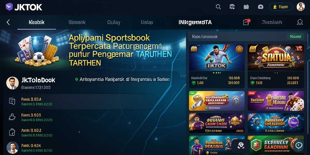 Tampilan gameplay taruhan olahraga yang mendebarkan di JKTOK.