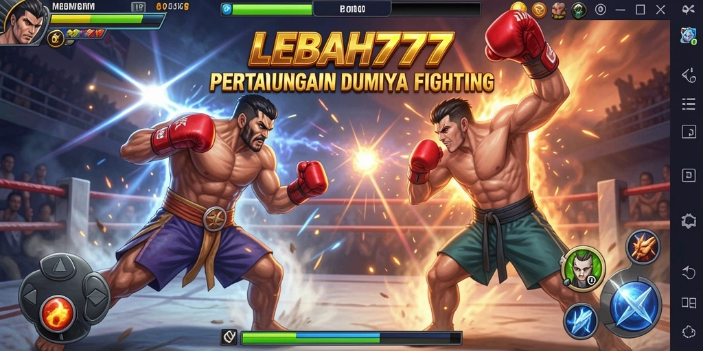Tampilan gameplay pertarungan seru di LEBAH777.