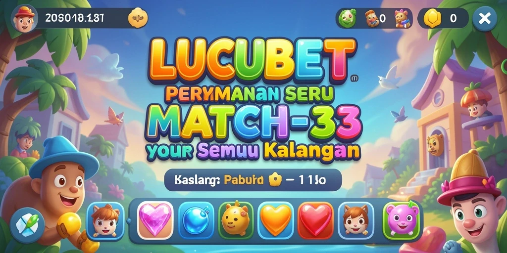Screenshot gameplay LUCUBET yang menarik di level Match-3.