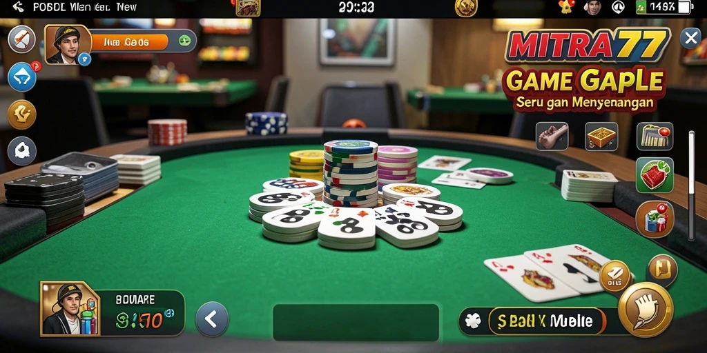 Screenshot gameplay Gaple yang menampilkan suasana permainan yang seru.