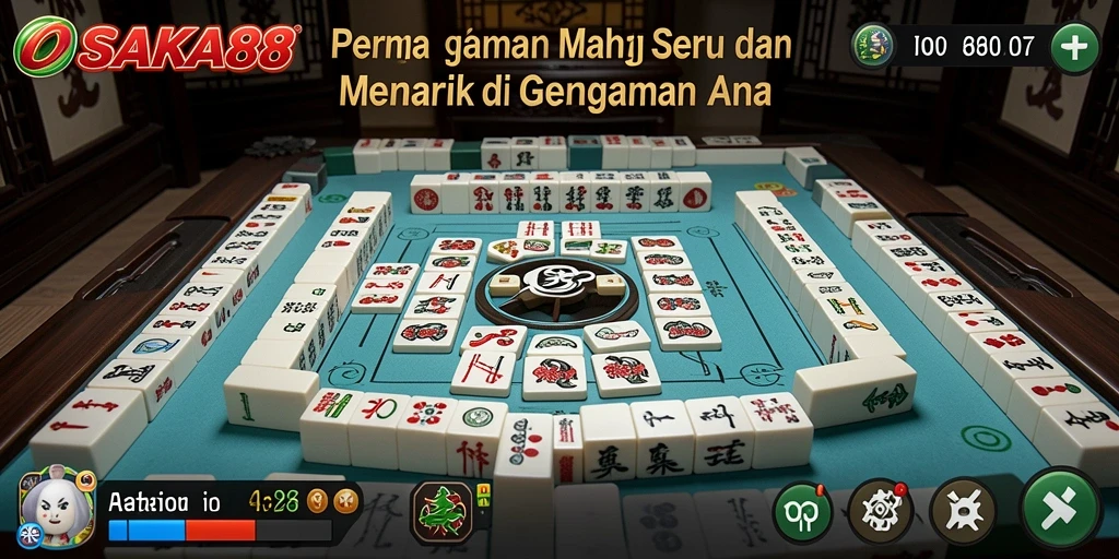 Tampilan gameplay OSAKA88 yang menampilkan suasana Mahjong yang mendalam.
