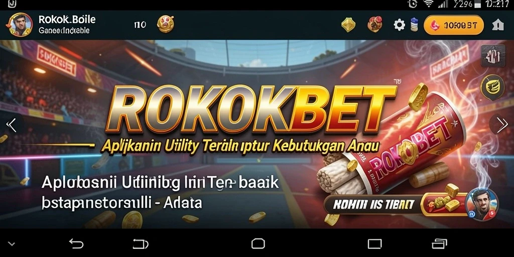 Tampilan utama aplikasi ROKOKBET dengan fitur Utility yang lengkap.