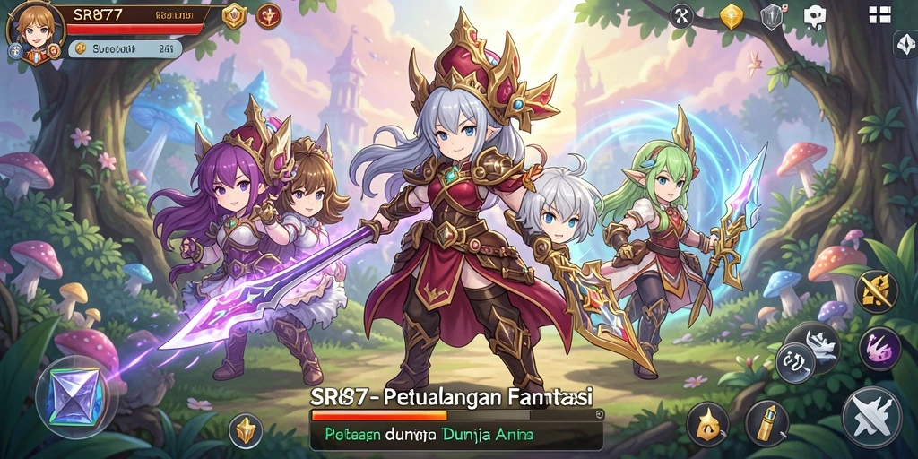 Screenshot menampilkan aksi mendebarkan dalam gameplay Anime SR877.